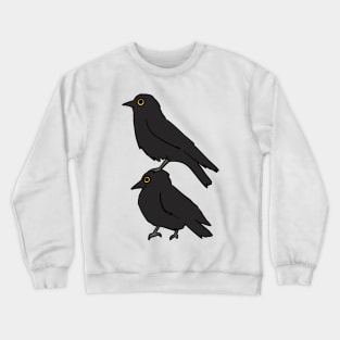 Two funny  crows Crewneck Sweatshirt